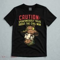 Caution Will Spontaneously Talk About The Civil War T-Shirt thumb 5