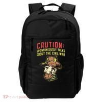 Caution Will Spontaneously Talk About The Civil War Backpack thumb 0