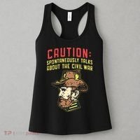 Caution Will Spontaneously Talk About The Civil War Women's Tank Top thumb 3
