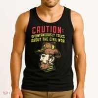 Caution Will Spontaneously Talk About The Civil War Tank Top thumb 3