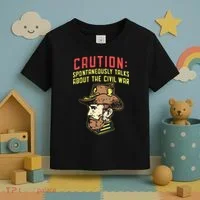 Caution Will Spontaneously Talk About The Civil War Toddler T-Shirt thumb 3