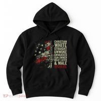 Christian White Straight Unwoke Unvaxxed Gun Owner Hoodie thumb 0