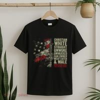 Christian White Straight Unwoke Unvaxxed Gun Owner T-Shirt thumb 2