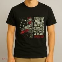 Christian White Straight Unwoke Unvaxxed Gun Owner T-Shirt thumb 3