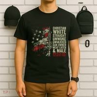 Christian White Straight Unwoke Unvaxxed Gun Owner T-Shirt thumb 6