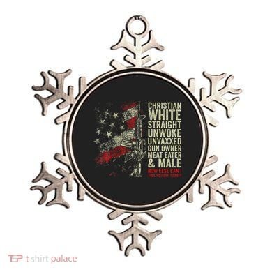 Christian White Straight Unwoke Unvaxxed Gun Owner Ornament