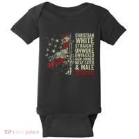 Christian White Straight Unwoke Unvaxxed Gun Owner Baby Bodysuit thumb 0