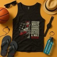 Christian White Straight Unwoke Unvaxxed Gun Owner Tank Top thumb 4