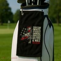 Christian White Straight Unwoke Unvaxxed Gun Owner Golf Towel thumb 2