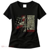 Christian White Straight Unwoke Unvaxxed Gun Owner Women's T-Shirt thumb 0