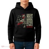 Christian White Straight Unwoke Unvaxxed Gun Owner Kids Hoodie thumb 4