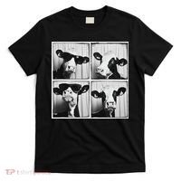 Cow Wearing Sunglasses Photo Farmyard Funny Farm Animal T-Shirt thumb 0