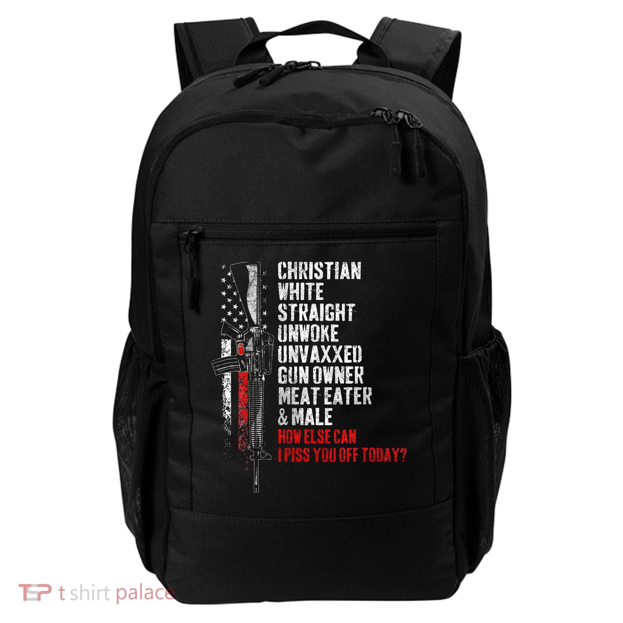 Christian White Straight Unwoke Unvaxxed Gun Owner Backpack