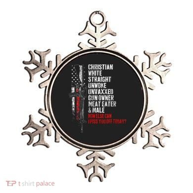 Christian White Straight Unwoke Unvaxxed Gun Owner Ornament