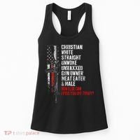 Christian White Straight Unwoke Unvaxxed Gun Owner Women's Tank Top thumb 0