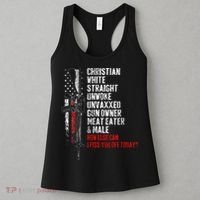Christian White Straight Unwoke Unvaxxed Gun Owner Women's Tank Top thumb 3