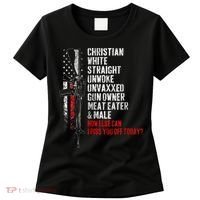 Christian White Straight Unwoke Unvaxxed Gun Owner Women's T-Shirt thumb 0
