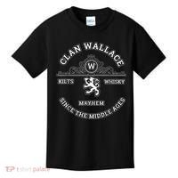 Clan Wallace Scottish Kilt Highland Games Kids T-Shirt thumb 0