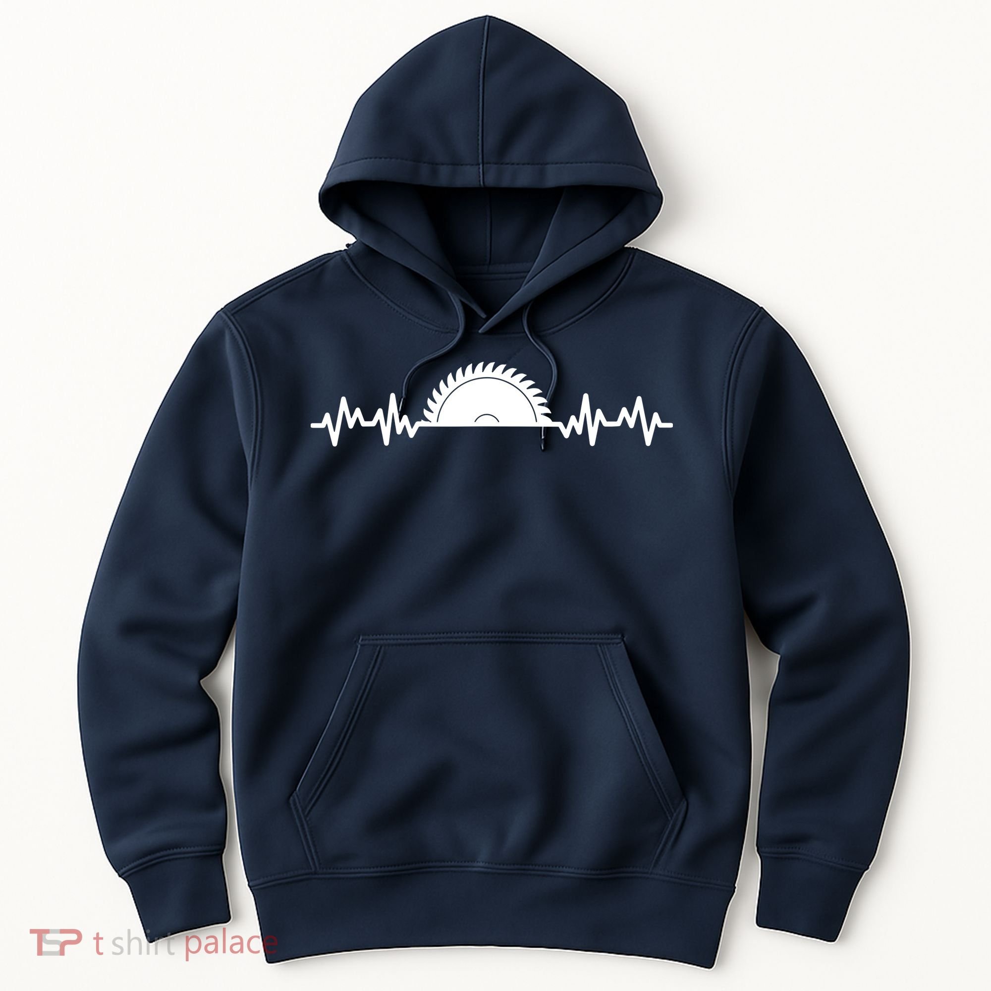 Carpenter Woodworking Saw Heartbeat Hoodie