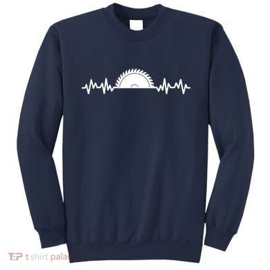 Carpenter Woodworking Saw Heartbeat Sweatshirt