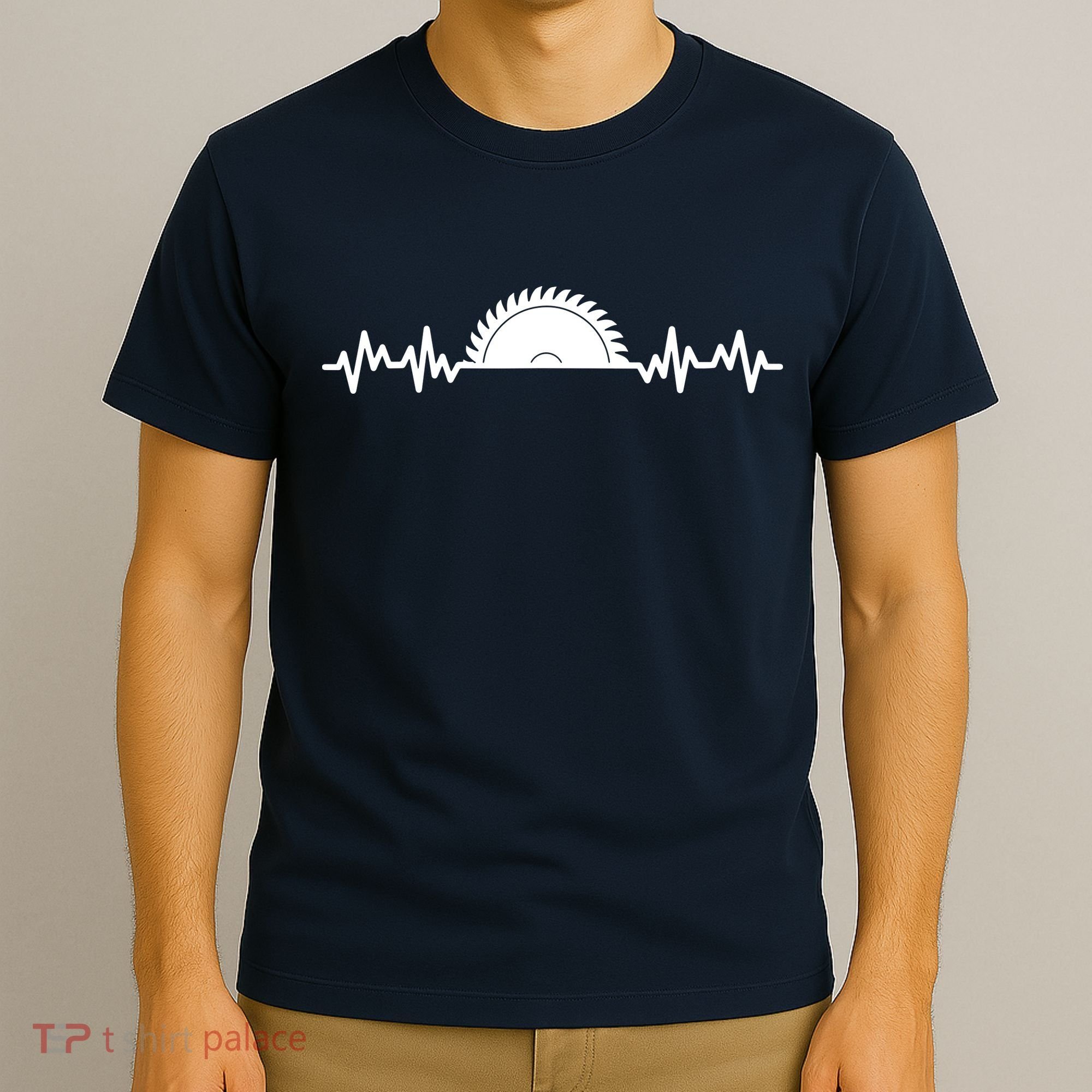 Carpenter Woodworking Saw Heartbeat T-Shirt