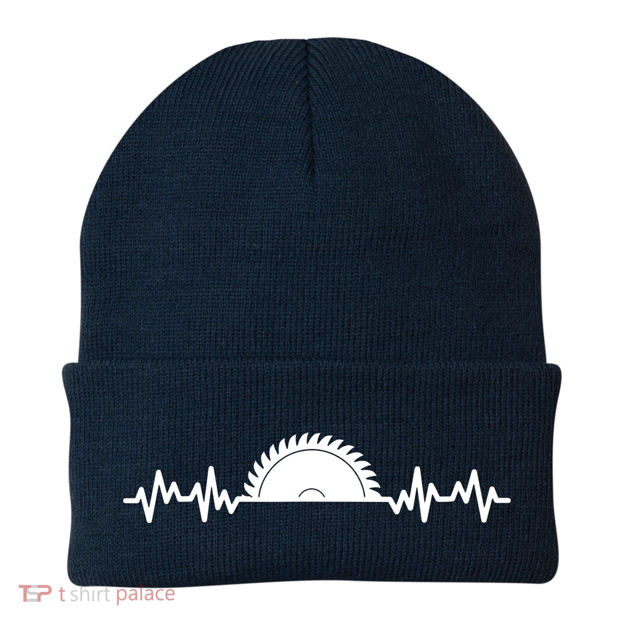 Carpenter Woodworking Saw Heartbeat Beanie