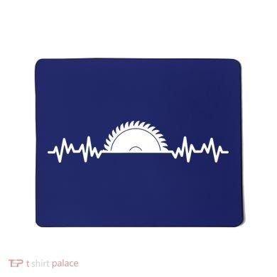 Carpenter Woodworking Saw Heartbeat Mousepad