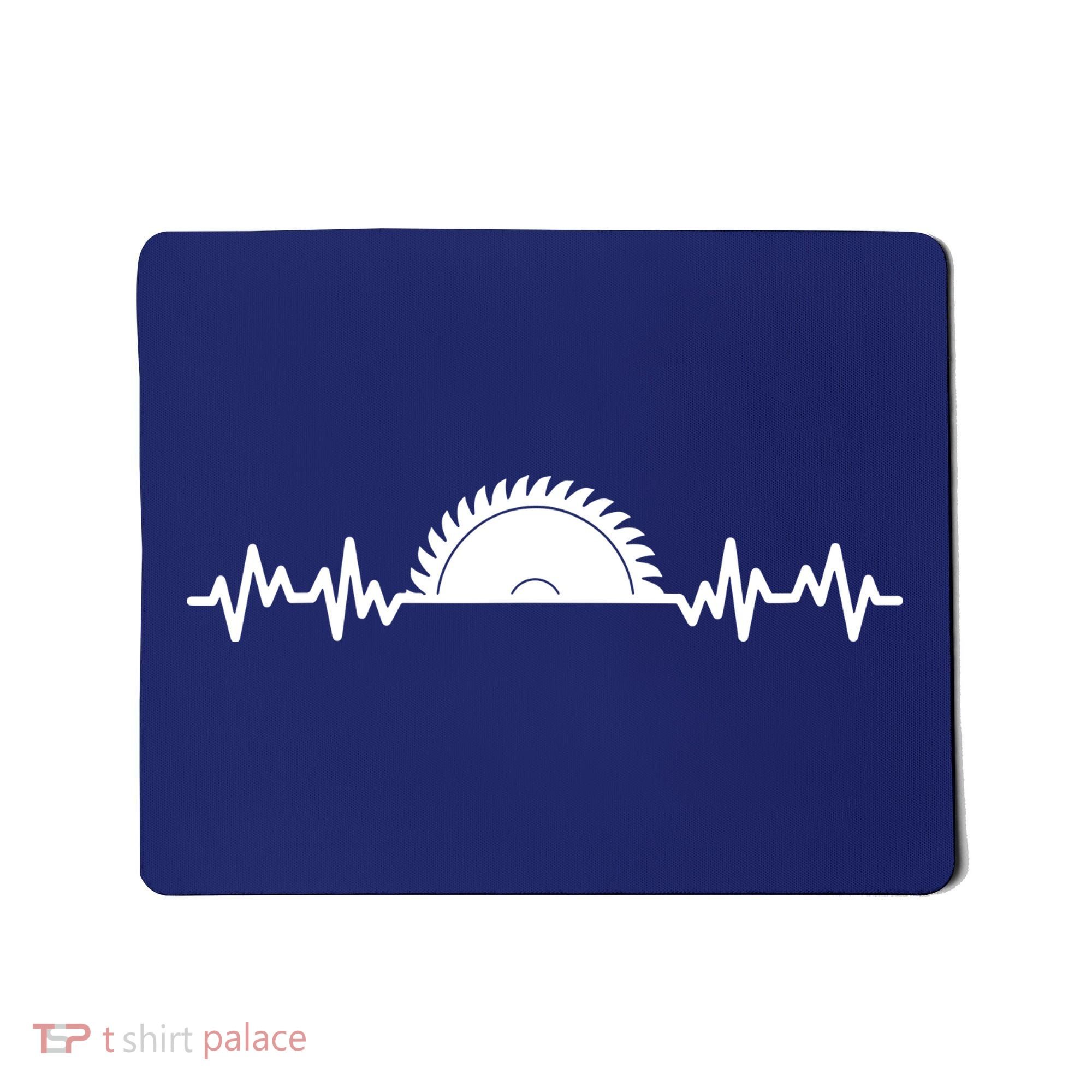 Carpenter Woodworking Saw Heartbeat Mousepad