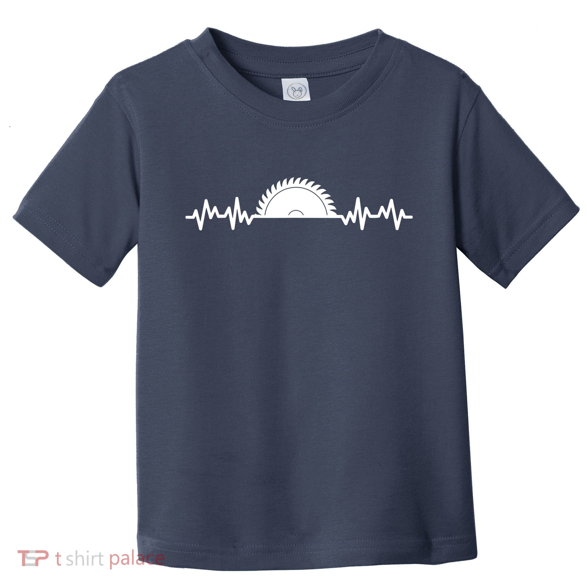 Carpenter Woodworking Saw Heartbeat Toddler T-Shirt