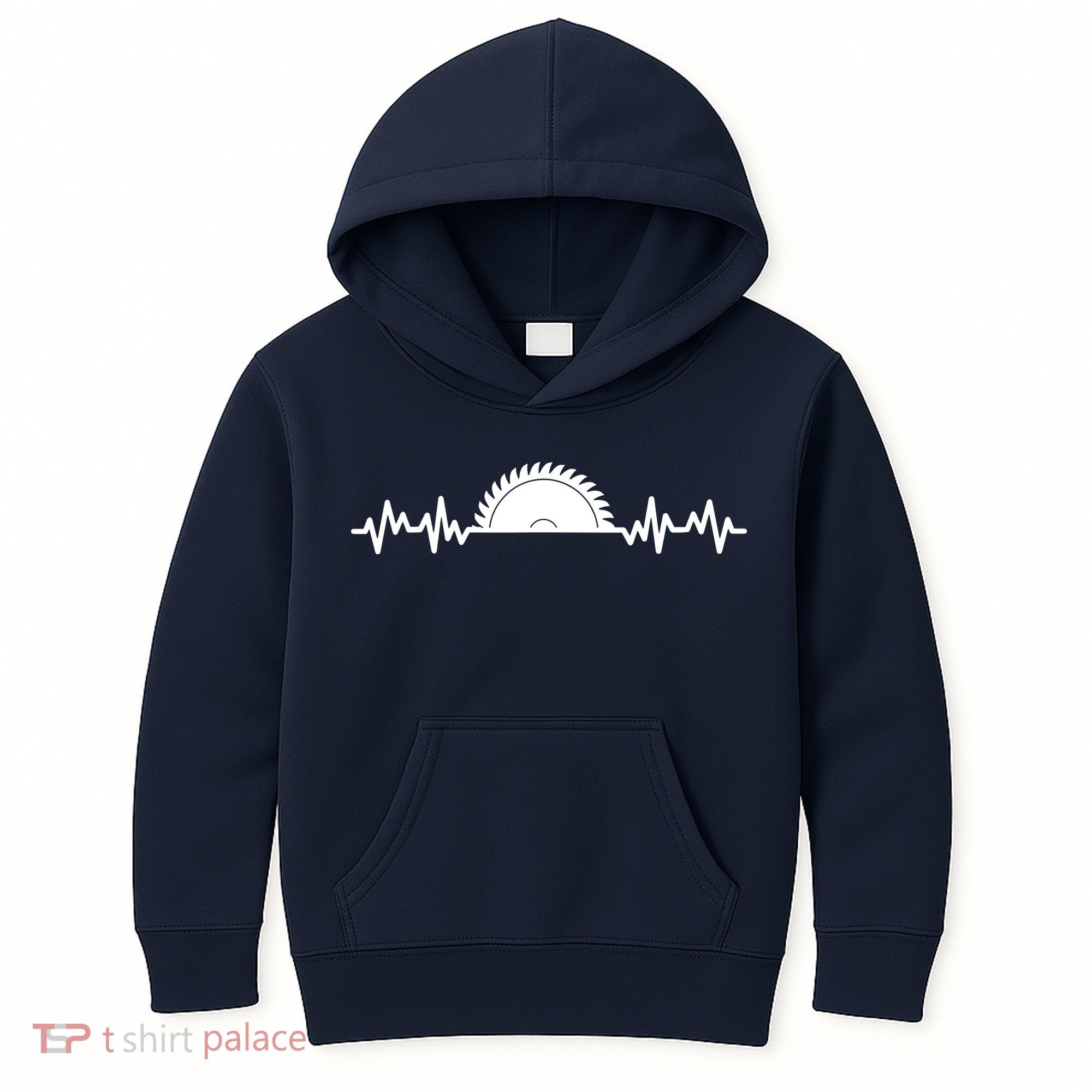 Carpenter Woodworking Saw Heartbeat Kids Hoodie