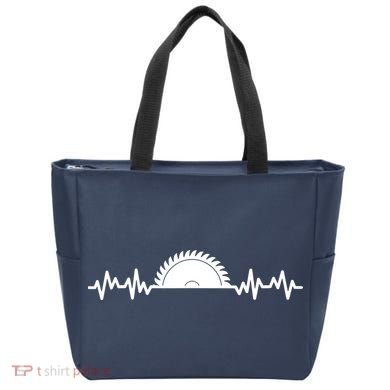 Carpenter Woodworking Saw Heartbeat Tote Bag