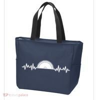 Carpenter Woodworking Saw Heartbeat Tote Bag thumb 3