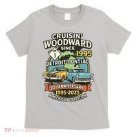 Cruisin' Woodward Since 1995 Detroit To Pontiac 30th Anniversary Michigan M1 T-Shirt thumb 0