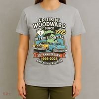 Cruisin' Woodward Since 1995 Detroit To Pontiac 30th Anniversary Michigan M1 T-Shirt thumb 4