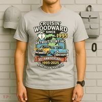 Cruisin' Woodward Since 1995 Detroit To Pontiac 30th Anniversary Michigan M1 T-Shirt thumb 6