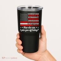 Christian White Straight Unwoke Unvaxxed Gun Owner Tumbler thumb 2