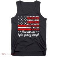 Christian White Straight Unwoke Unvaxxed Gun Owner Tank Top thumb 0