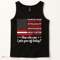 Christian White Straight Unwoke Unvaxxed Gun Owner Tank Top thumb 2
