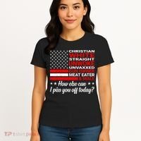 Christian White Straight Unwoke Unvaxxed Gun Owner Women's T-Shirt thumb 4