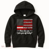 Christian White Straight Unwoke Unvaxxed Gun Owner Kids Hoodie thumb 0