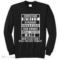 Christian White Straight Republican Unvaxxed Gun Owner Sweatshirt thumb 0