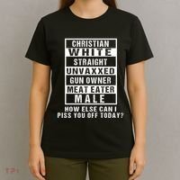 Christian White Straight Republican Unvaxxed Gun Owner T-Shirt thumb 4