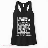 Christian White Straight Republican Unvaxxed Gun Owner Women's Tank Top thumb 0