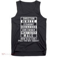 Christian White Straight Republican Unvaxxed Gun Owner Tank Top thumb 0