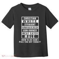 Christian White Straight Republican Unvaxxed Gun Owner Toddler T-Shirt thumb 0