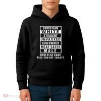 Christian White Straight Republican Unvaxxed Gun Owner Kids Hoodie thumb 4
