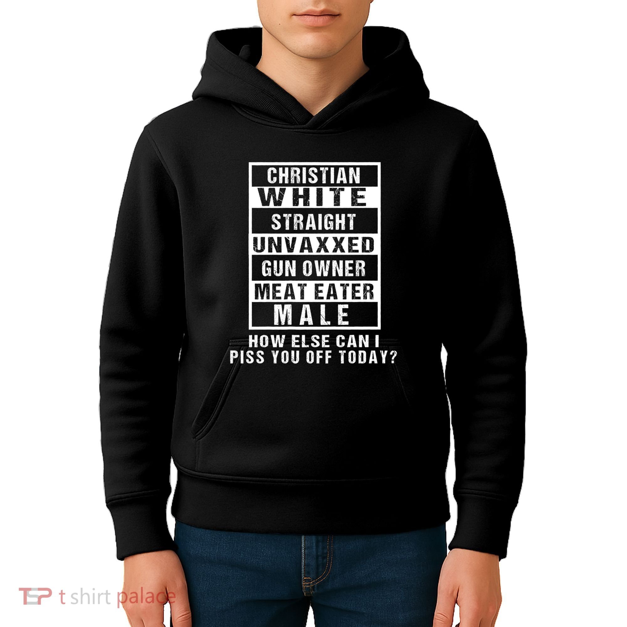 Christian White Straight Republican Unvaxxed Gun Owner Kids Hoodie