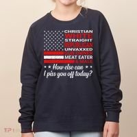 Christian White Straight Republican Unvaxxed Gun Owner Women's Sweatshirt thumb 0