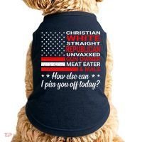 Christian White Straight Republican Unvaxxed Gun Owner Doggie Tank thumb 0