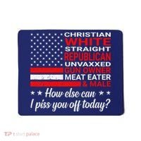 Christian White Straight Republican Unvaxxed Gun Owner Mousepad thumb 0